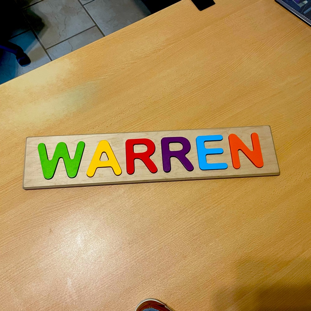 Puzzle name sign- excellent condition